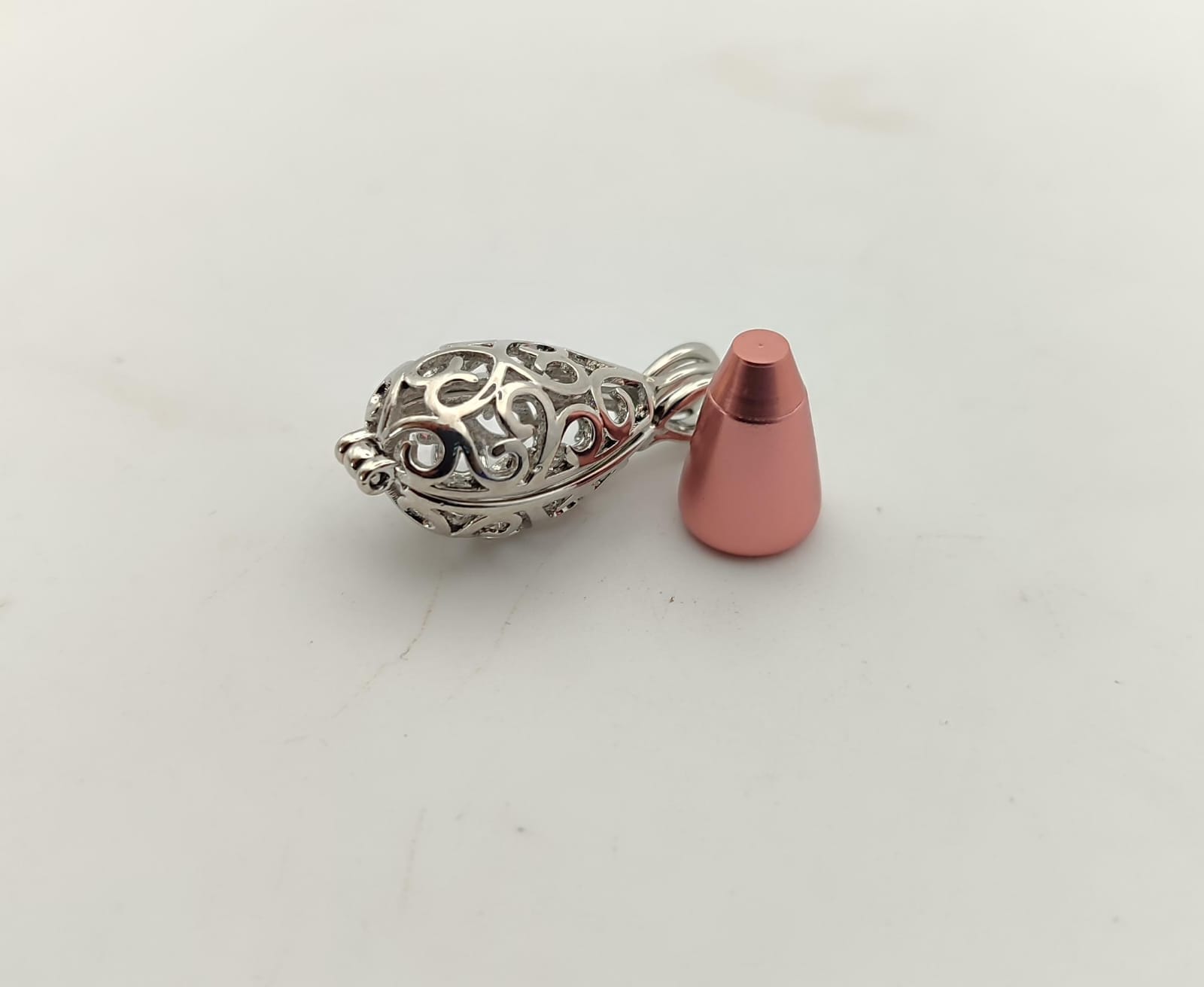 Dije Porta Cenizas Huevito Dragon Plata Naranja Dije Porta Cenizas Huevito Dragon Plata Naranja - Imagen 2