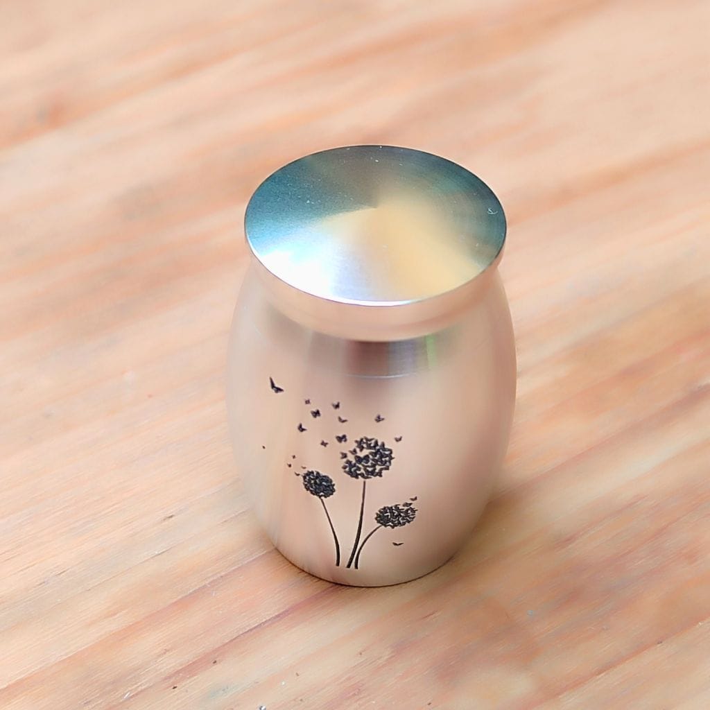 Mini Urna Cineraria In Acciaio Inox 316 – Impermeabile, Per Ceneri, Capelli O Ricordi (Stile 1, 28x43mm) - 2