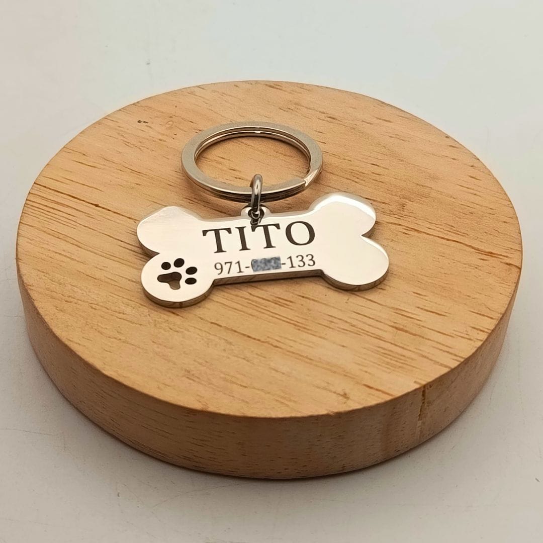 Placa para perros Grabadas Huesito Pequeño Placa Grabada para perros Huesito Pequeño Tito