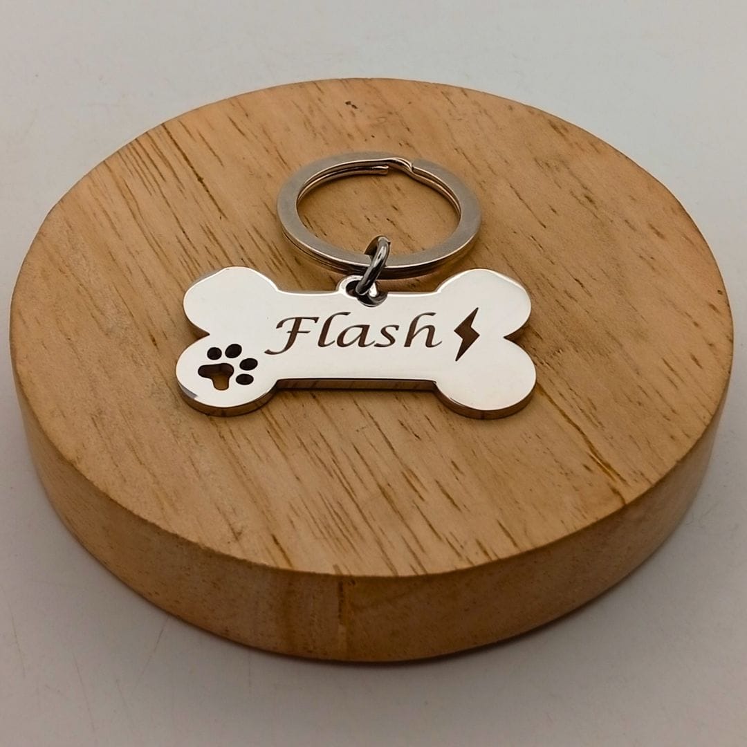 Placa para perros Grabadas Huesito Pequeño Placa para perros Grabadas Huesito Pequeño Flash