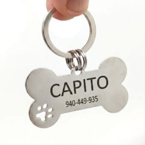 Placa para Perro personalizada Huesito