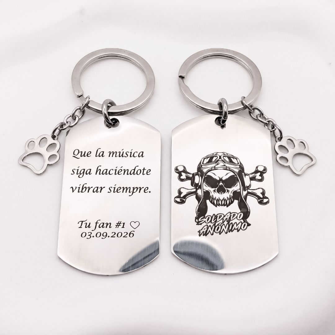 Llavero de Acero Inoxidable personalizado con imágenes y/o Dibujos Llavero de acero inoxidable personalizado