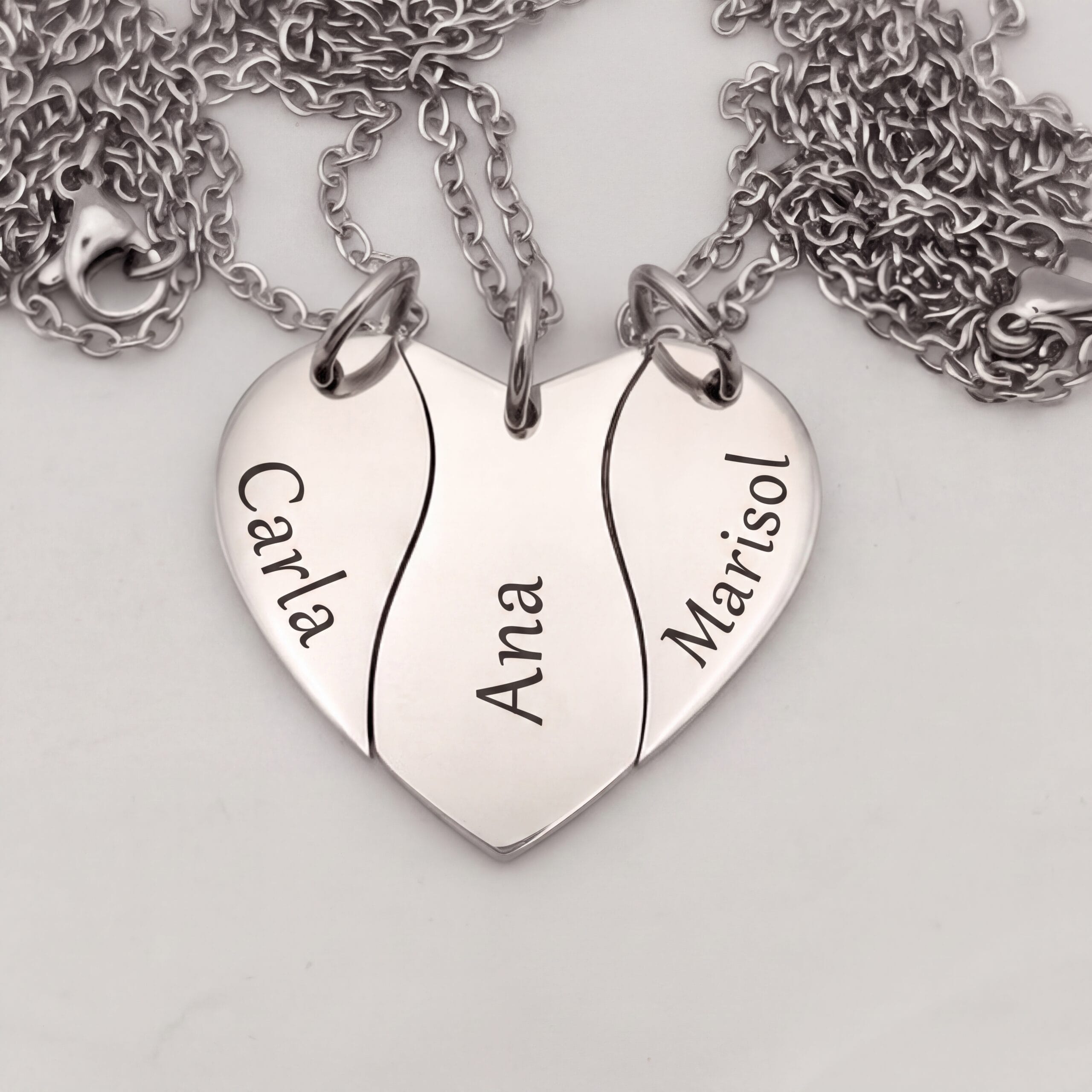 Pack de collares de amistad para 3 - Corazón Pack de collares de amistad para 3