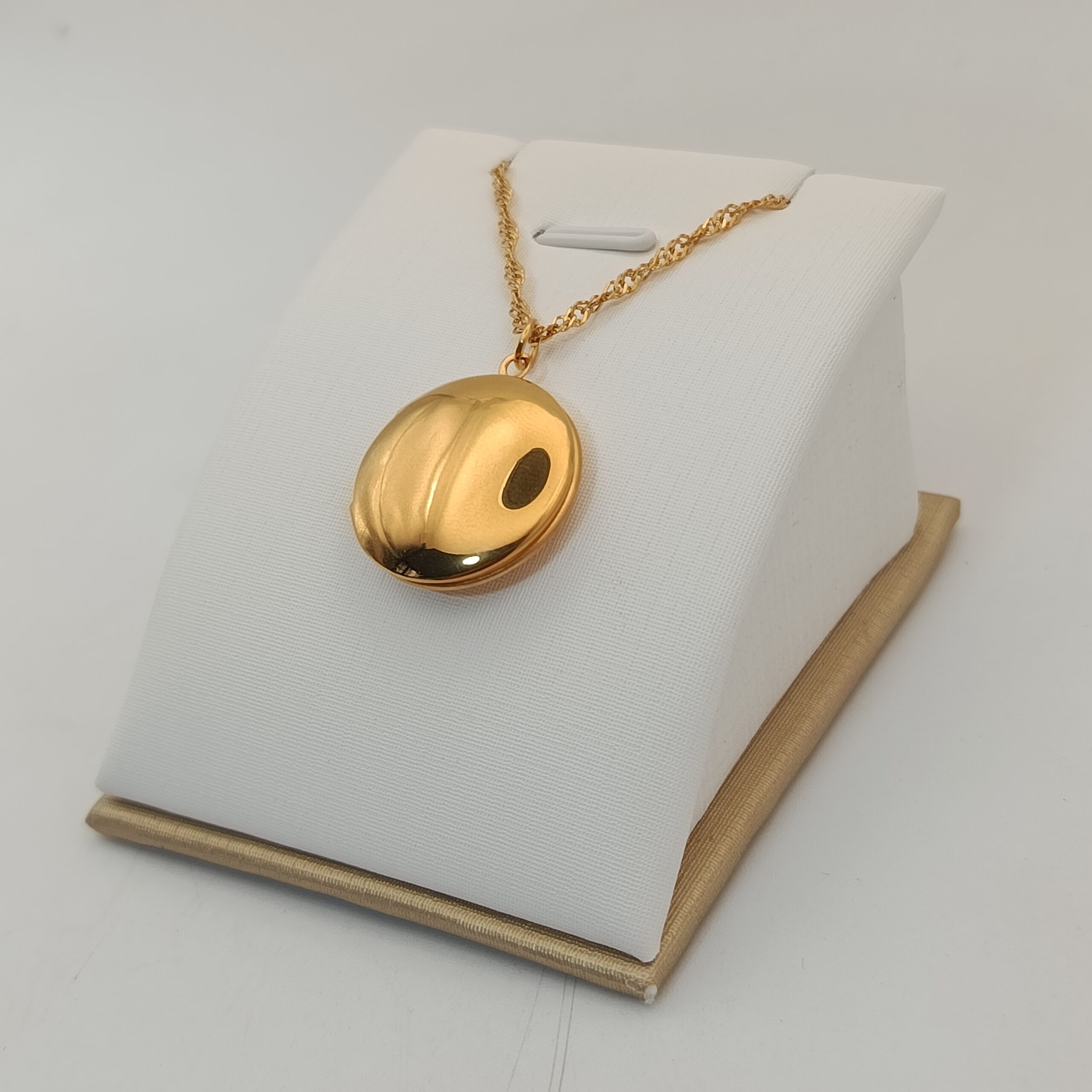 Collar con foto dentro - Circular Pequeño Dorado Collar con foto dentro impresa - Circular dorado