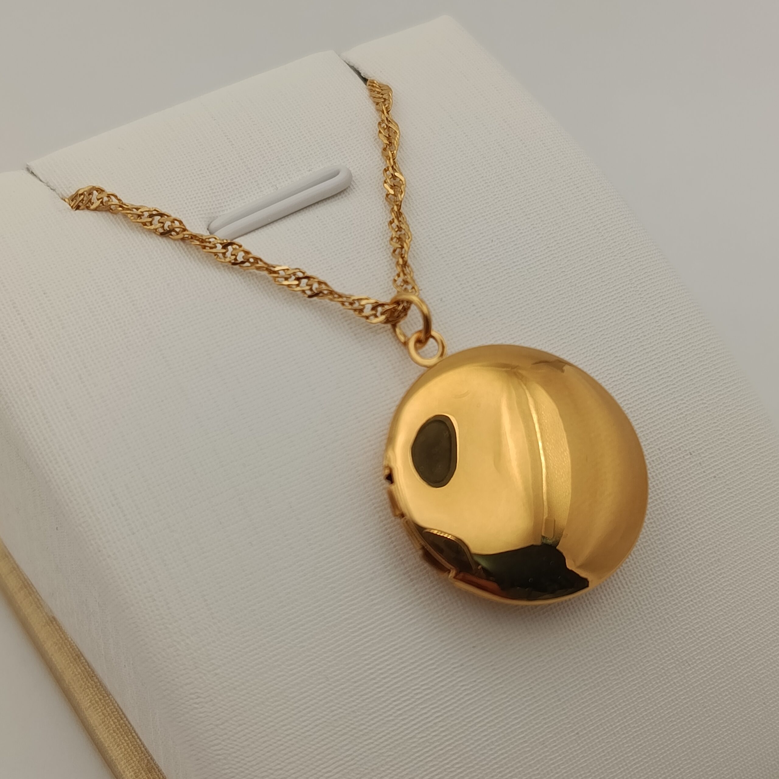 Collar con foto dentro - Circular Pequeño Dorado Collar con foto dentro impresa - Circular dorado